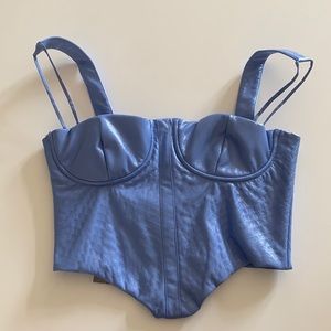 Leather lavender corset